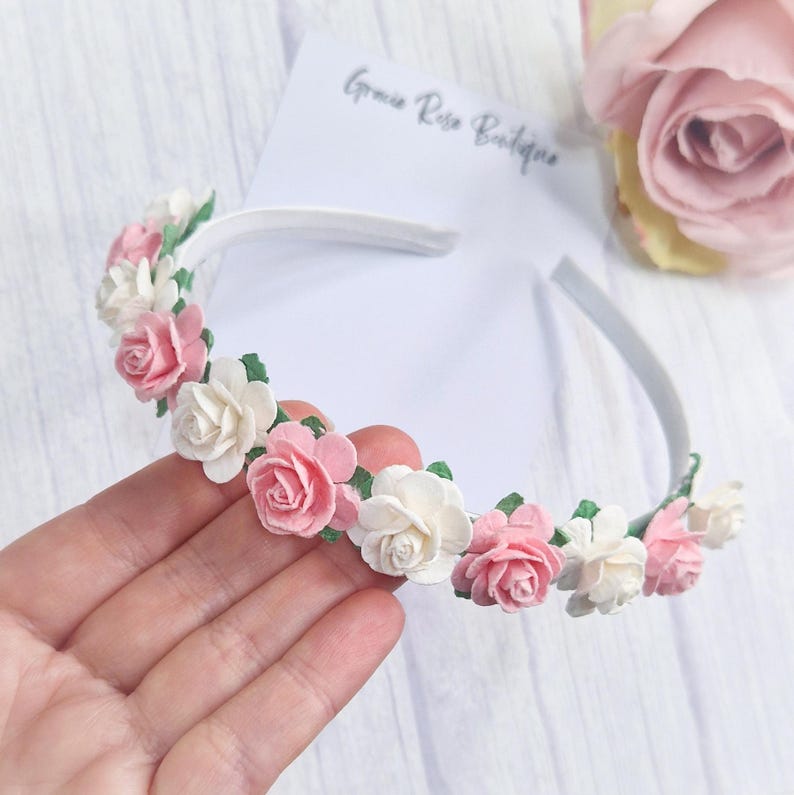 Flower headband, Flower girl hair accessories