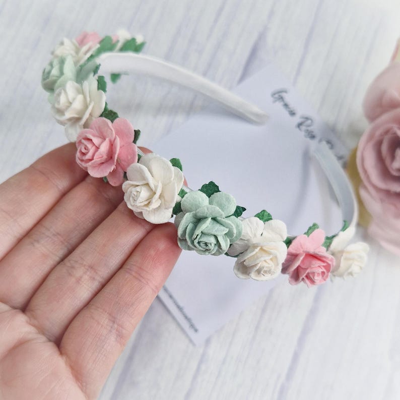 Flower headband, Flower girl hair accessories