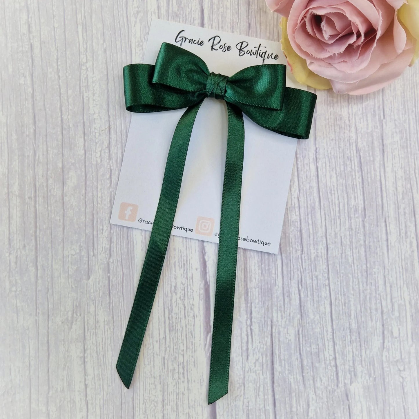Satin hair bow