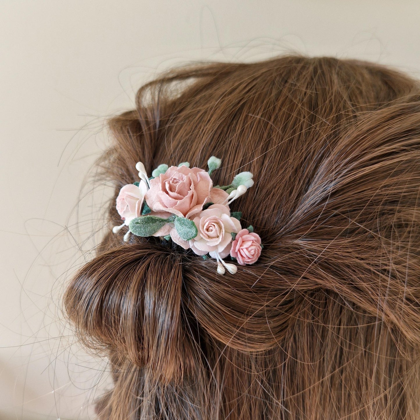 Flower hair comb