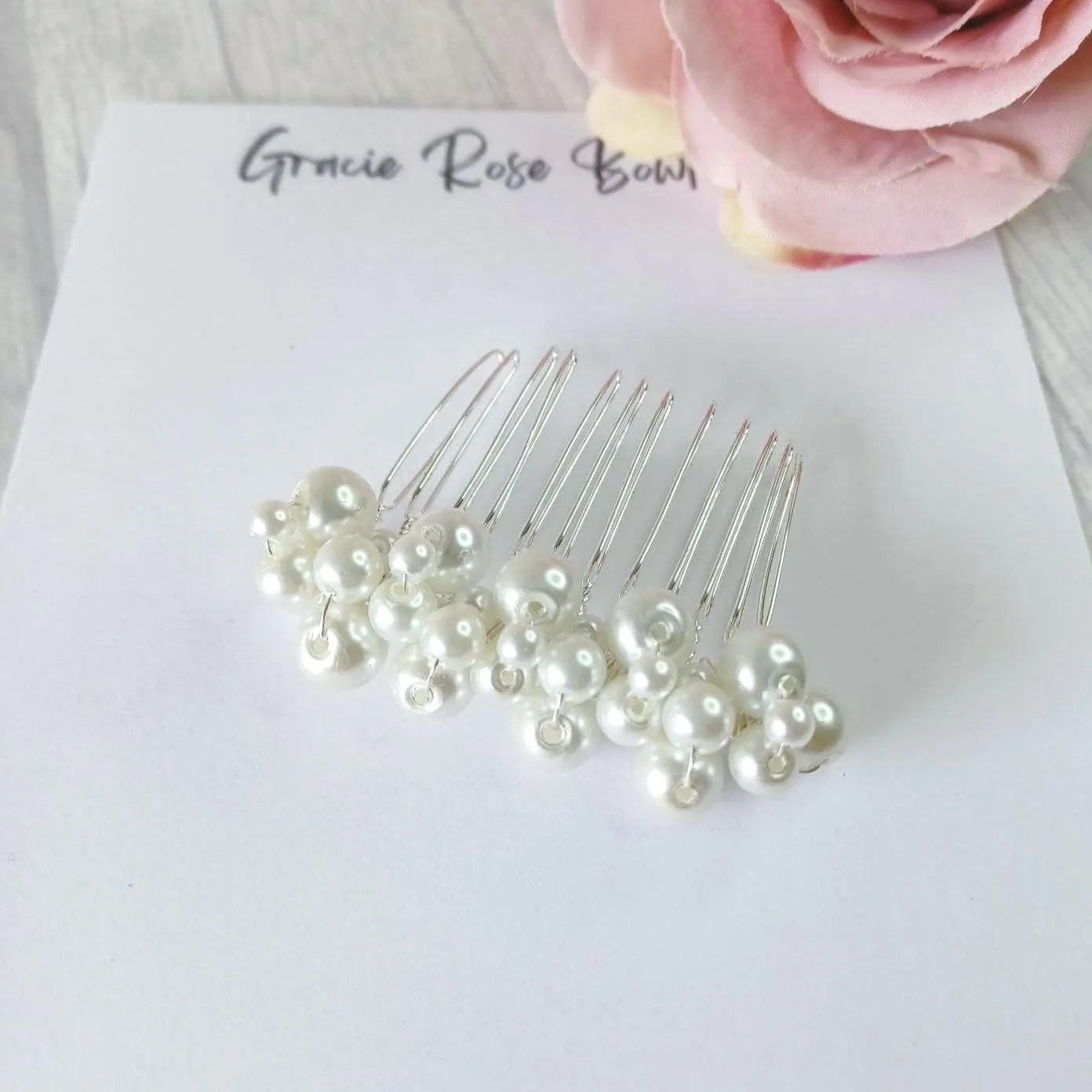 Pearl hair comb