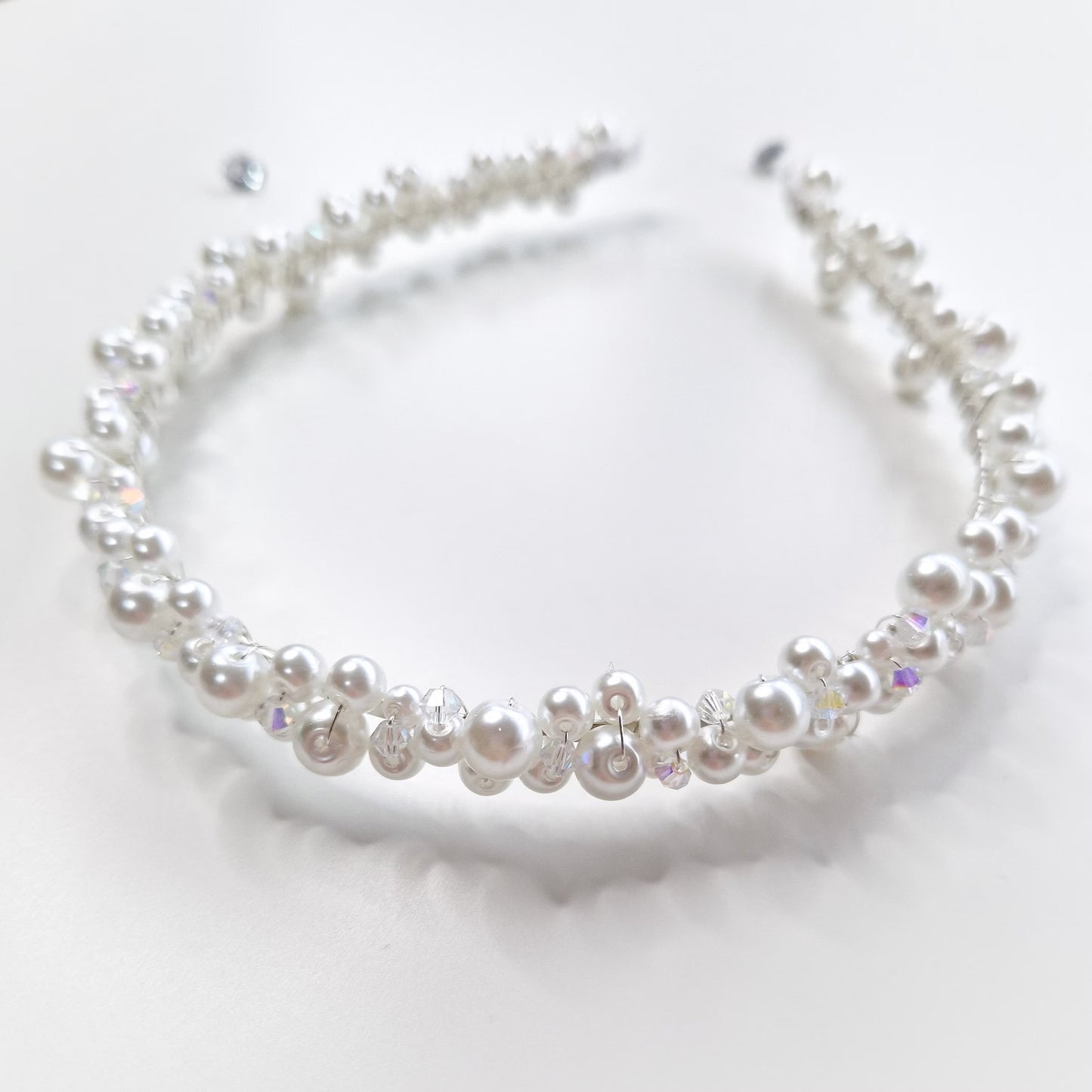 Pearl and crystal headband