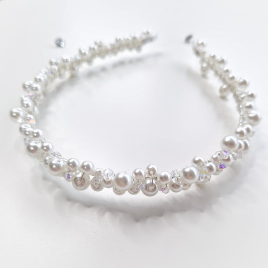 Pearl and crystal headband