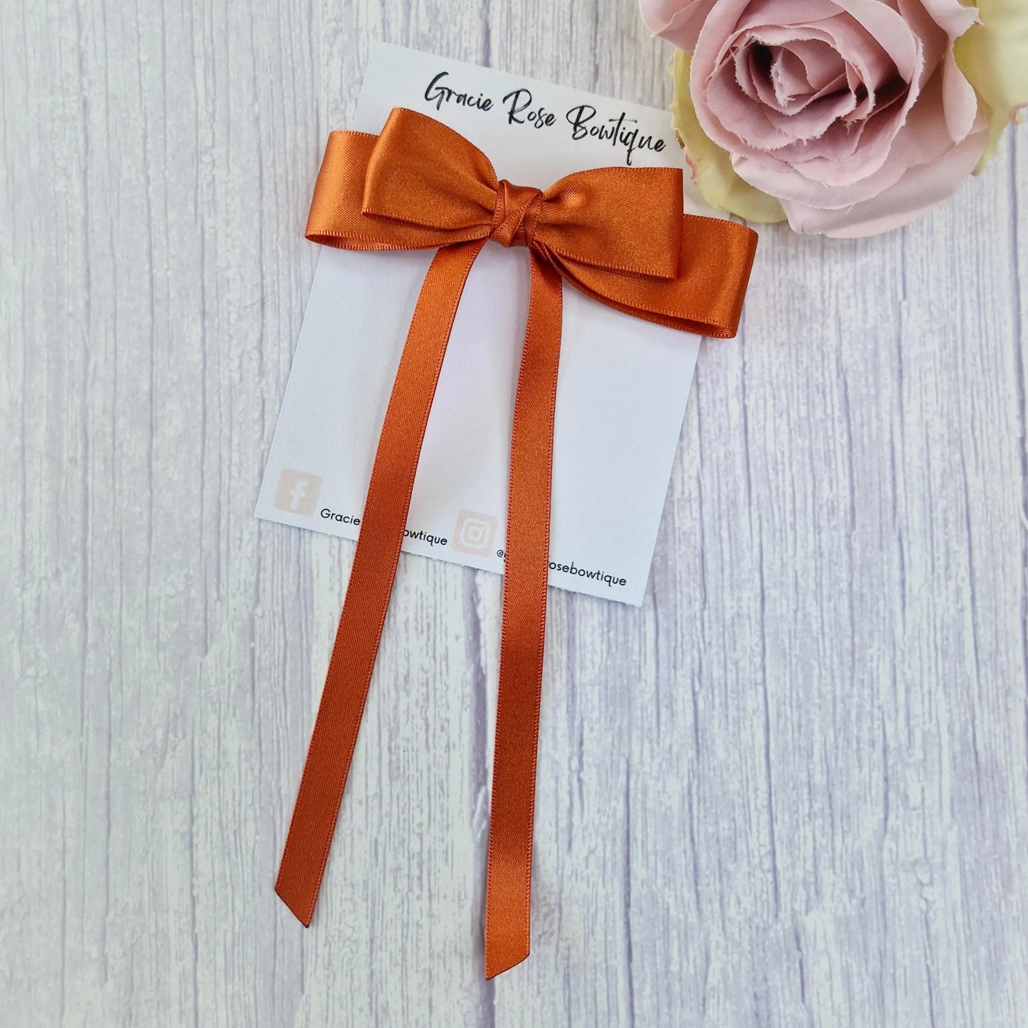 Satin hair bow
