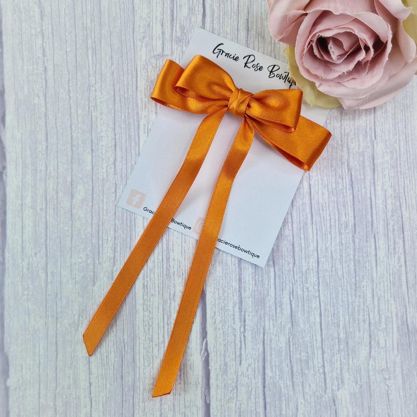 Satin hair bow