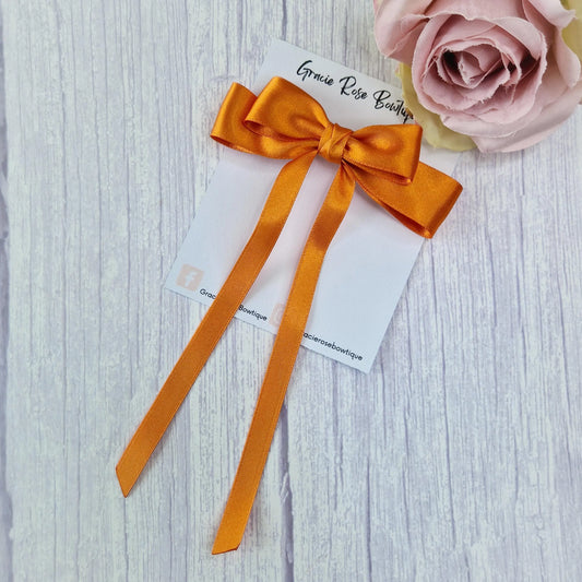 Satin hair bow