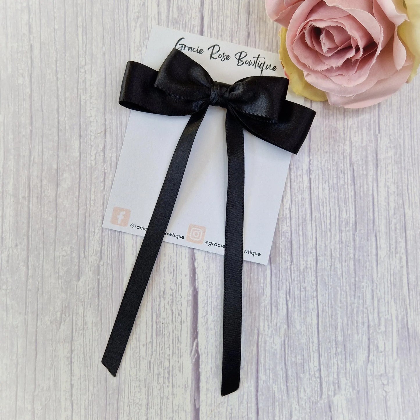 Satin hair bow