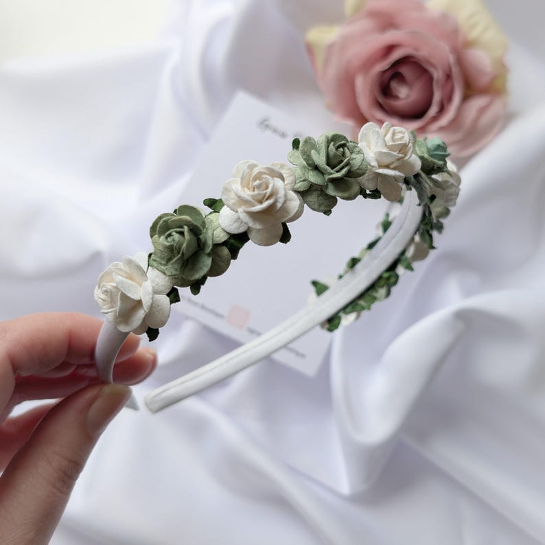 Flower headband, Flower girl hair accessories