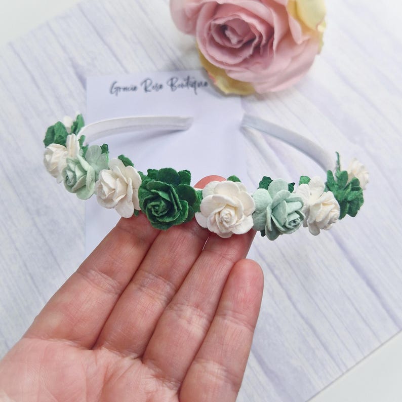 Flower headband, Flower girl hair accessories