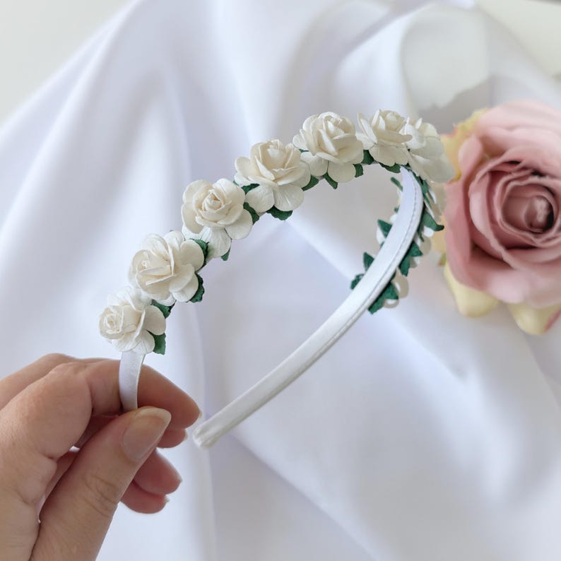 Flower headband, Flower girl hair accessories