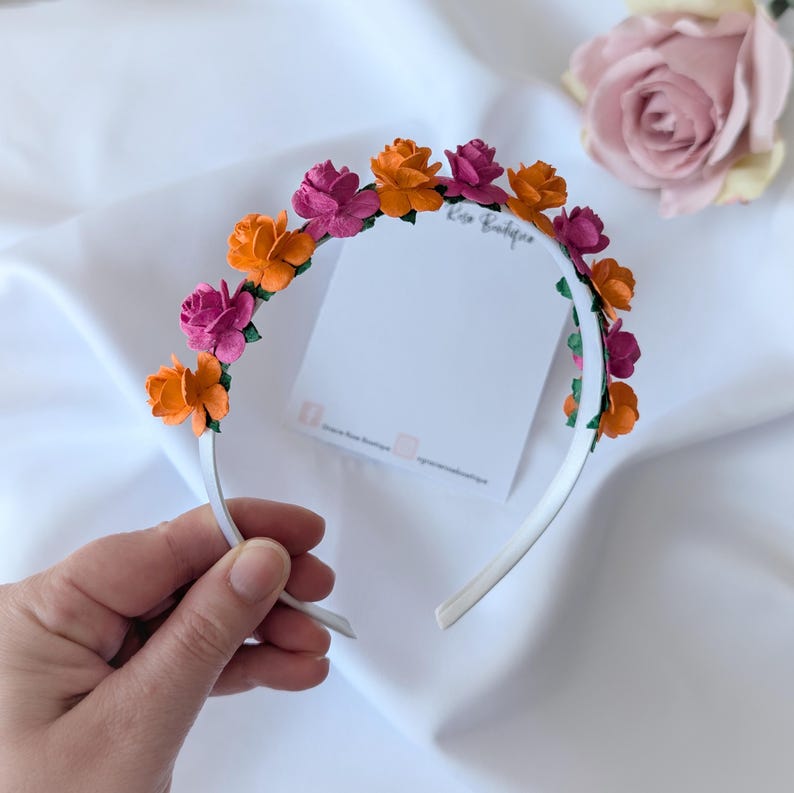 Flower headband, Flower girl hair accessories